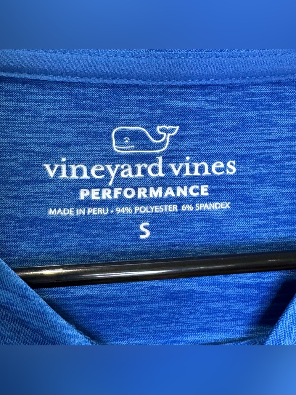 Vineyard Vines Performance Men's Small Blue Green Long Sleeve Shirt Whale Logo - Picture 7 of 8